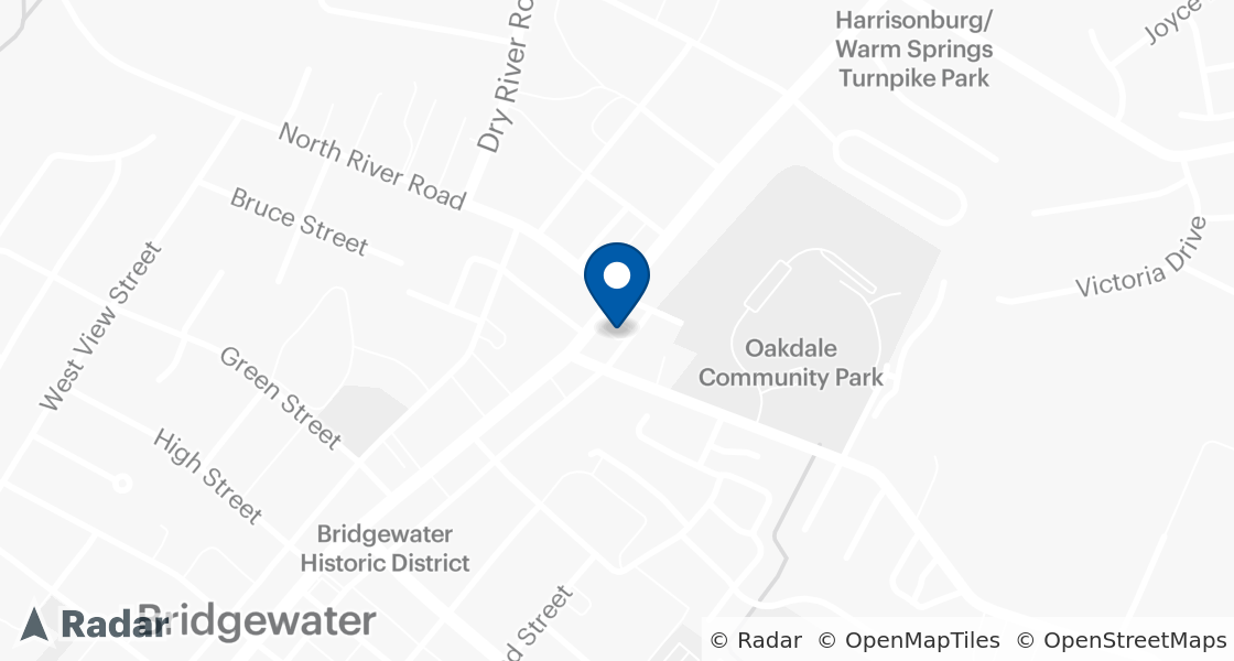 Map of Dairy Queen Location:: 506 N Main St, Bridgewater, VA, 22812-1625